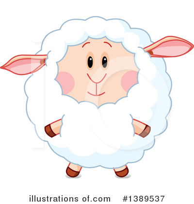Royalty-Free (RF) Sheep Clipart Illustration by Pushkin - Stock Sample #1389537