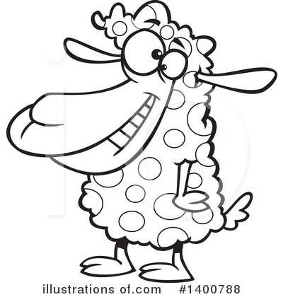 Royalty-Free (RF) Sheep Clipart Illustration by toonaday - Stock Sample #1400788