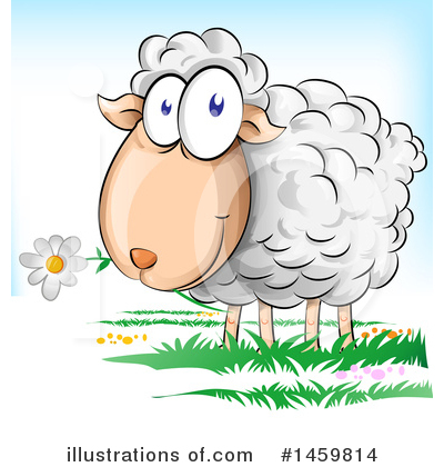 Royalty-Free (RF) Sheep Clipart Illustration by Domenico Condello - Stock Sample #1459814