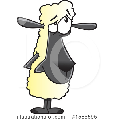 Royalty-Free (RF) Sheep Clipart Illustration by toonaday - Stock Sample #1585595