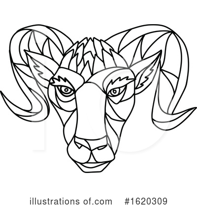Royalty-Free (RF) Sheep Clipart Illustration by patrimonio - Stock Sample #1620309