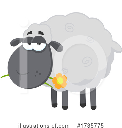 Royalty-Free (RF) Sheep Clipart Illustration by Hit Toon - Stock Sample #1735775