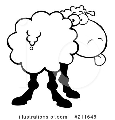 Royalty-Free (RF) Sheep Clipart Illustration by Hit Toon - Stock Sample #211648