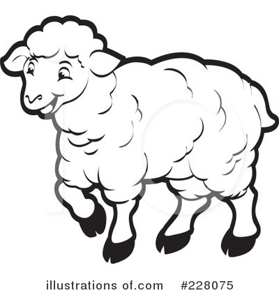 Royalty-Free (RF) Sheep Clipart Illustration by Lal Perera - Stock Sample #228075