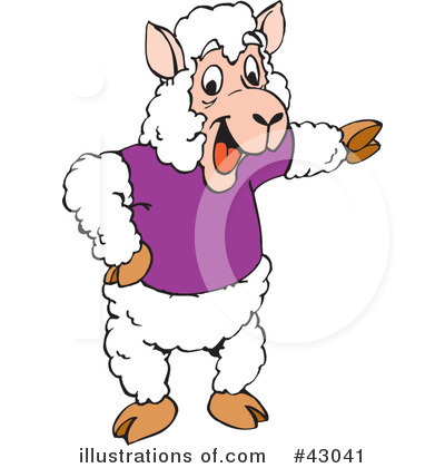 Royalty-Free (RF) Sheep Clipart Illustration by Dennis Holmes Designs - Stock Sample #43041