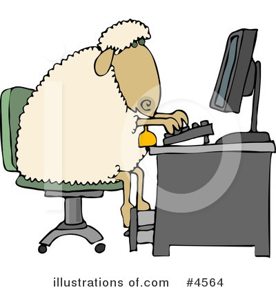Royalty-Free (RF) Sheep Clipart Illustration by djart - Stock Sample #4564