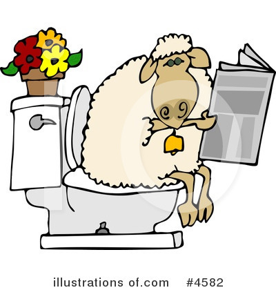 Royalty-Free (RF) Sheep Clipart Illustration by djart - Stock Sample #4582