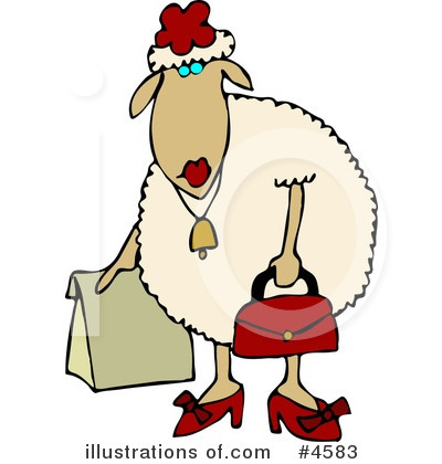 Royalty-Free (RF) Sheep Clipart Illustration by djart - Stock Sample #4583