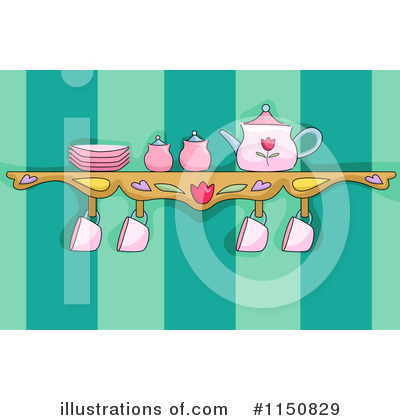 Tea Set Clipart #1150829 by BNP Design Studio
