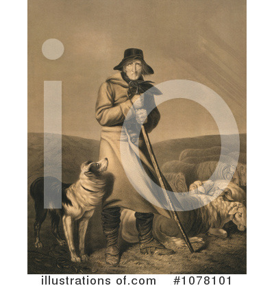 Royalty-Free (RF) Shepherd Clipart Illustration by JVPD - Stock Sample #1078101