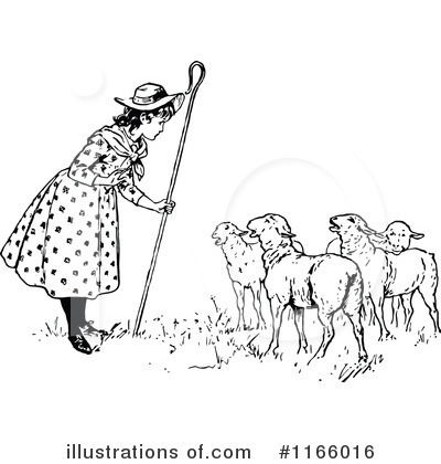 Royalty-Free (RF) Shepherd Clipart Illustration by Prawny Vintage - Stock Sample #1166016
