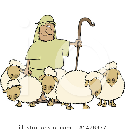 Royalty-Free (RF) Shepherd Clipart Illustration by djart - Stock Sample #1476677