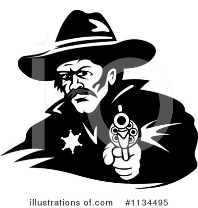 Royalty-Free (RF) Sheriff Clipart Illustration by Vector Tradition SM - Stock Sample #1134495