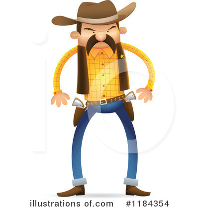 Royalty-Free (RF) Sheriff Clipart Illustration by Qiun - Stock Sample #1184354