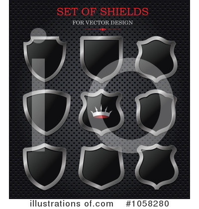 Royalty-Free (RF) Shield Clipart Illustration by Eugene - Stock Sample #1058280