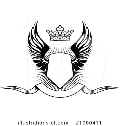 Winged Shield Clipart #1060411 by Vector Tradition SM