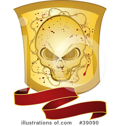 Royalty-Free (RF) Shield Clipart Illustration by elaineitalia - Stock Sample #39090