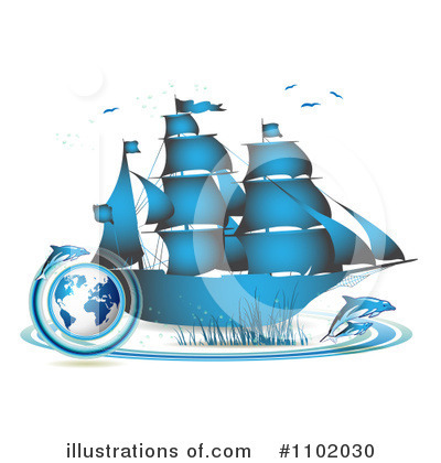 Royalty-Free (RF) Ship Clipart Illustration by merlinul - Stock Sample #1102030