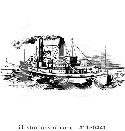 Royalty-Free (RF) Ship Clipart Illustration by Prawny Vintage - Stock Sample #1130441