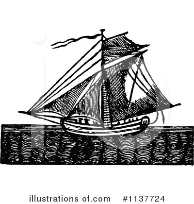 Royalty-Free (RF) Ship Clipart Illustration by Prawny Vintage - Stock Sample #1137724