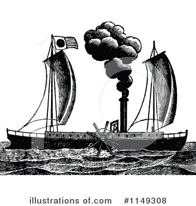Royalty-Free (RF) Ship Clipart Illustration by Prawny Vintage - Stock Sample #1149308