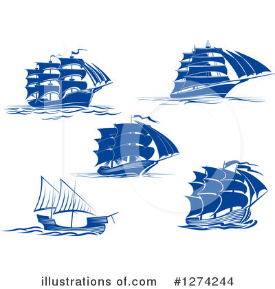 Royalty-Free (RF) Ship Clipart Illustration by Vector Tradition SM - Stock Sample #1274244