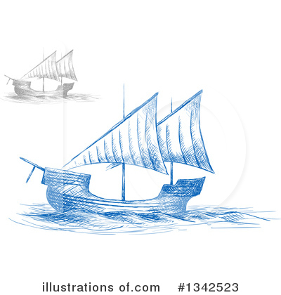 Royalty-Free (RF) Ship Clipart Illustration by Vector Tradition SM - Stock Sample #1342523