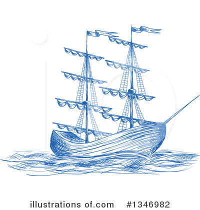 Royalty-Free (RF) Ship Clipart Illustration by Vector Tradition SM - Stock Sample #1346982