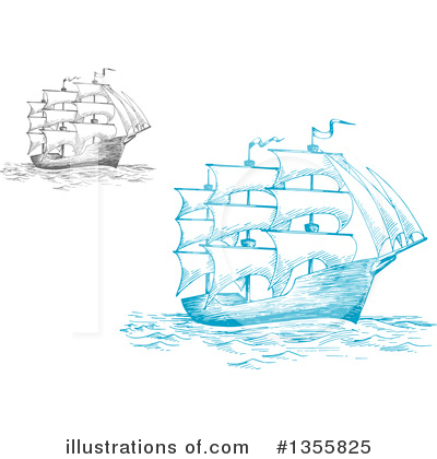 Royalty-Free (RF) Ship Clipart Illustration by Vector Tradition SM - Stock Sample #1355825