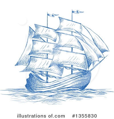 Royalty-Free (RF) Ship Clipart Illustration by Vector Tradition SM - Stock Sample #1355830