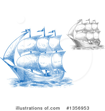 Royalty-Free (RF) Ship Clipart Illustration by Vector Tradition SM - Stock Sample #1356953