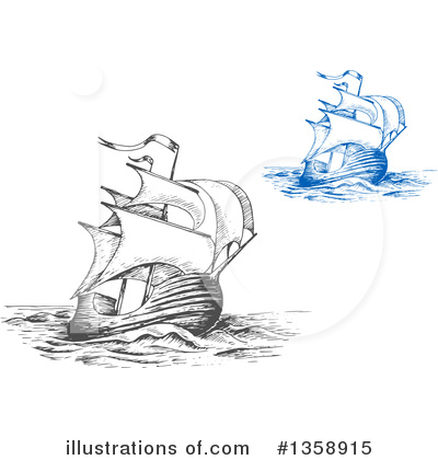 Royalty-Free (RF) Ship Clipart Illustration by Vector Tradition SM - Stock Sample #1358915