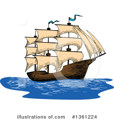 Royalty-Free (RF) Ship Clipart Illustration by Vector Tradition SM - Stock Sample #1361224
