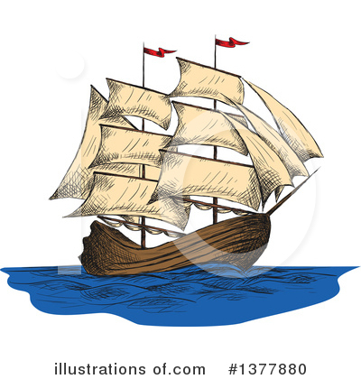Royalty-Free (RF) Ship Clipart Illustration by Vector Tradition SM - Stock Sample #1377880