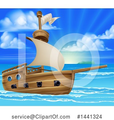 Royalty-Free (RF) Ship Clipart Illustration by AtStockIllustration - Stock Sample #1441324