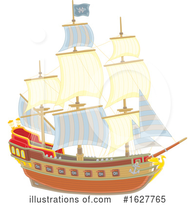 Royalty-Free (RF) Ship Clipart Illustration by Alex Bannykh - Stock Sample #1627765