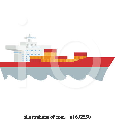 Tanker Clipart #1692550 by AtStockIllustration