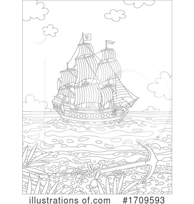 Royalty-Free (RF) Ship Clipart Illustration by Alex Bannykh - Stock Sample #1709593