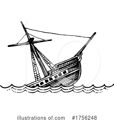 Royalty-Free (RF) Ship Clipart Illustration by Vector Tradition SM - Stock Sample #1756248