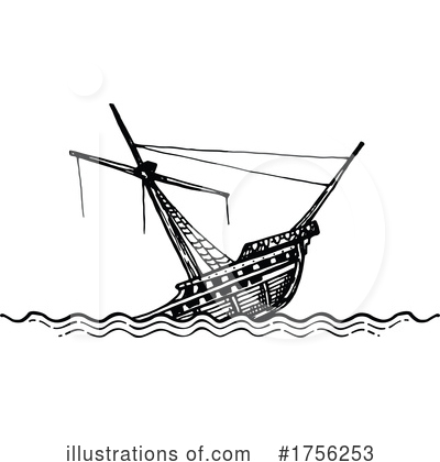 Royalty-Free (RF) Ship Clipart Illustration by Vector Tradition SM - Stock Sample #1756253