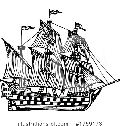Royalty-Free (RF) Ship Clipart Illustration by Vector Tradition SM - Stock Sample #1759173