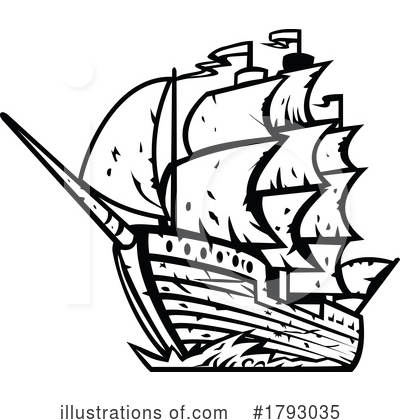 Royalty-Free (RF) Ship Clipart Illustration by patrimonio - Stock Sample #1793035