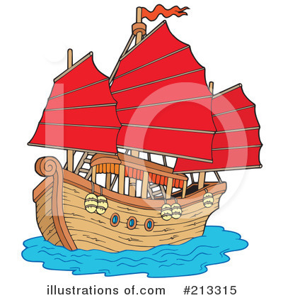 Royalty-Free (RF) Ship Clipart Illustration by visekart - Stock Sample #213315