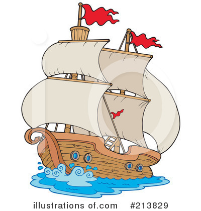 Royalty-Free (RF) Ship Clipart Illustration by visekart - Stock Sample #213829