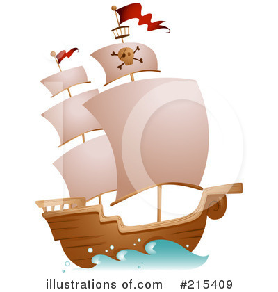 Pirate Ship Clipart #215409 by BNP Design Studio