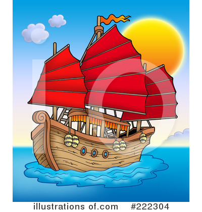 Royalty-Free (RF) Ship Clipart Illustration by visekart - Stock Sample #222304