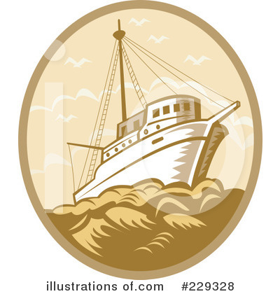 Royalty-Free (RF) Ship Clipart Illustration by patrimonio - Stock Sample #229328