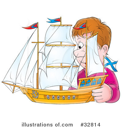 Royalty-Free (RF) Ship Clipart Illustration by Alex Bannykh - Stock Sample #32814