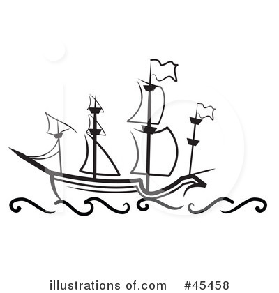 Royalty-Free (RF) Ship Clipart Illustration by TA Images - Stock Sample #45458