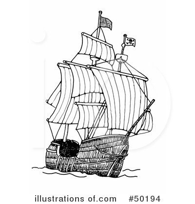 Royalty-Free (RF) Ship Clipart Illustration by C Charley-Franzwa - Stock Sample #50194